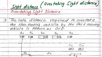 Unit:3 | Geometric Design | Overtaking Sight distance Theory  | Prashant YT | BE Civil | 5th Sem |