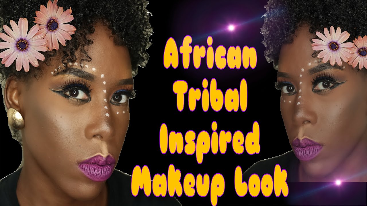African Tribal Inspired Makeup Look - YouTube