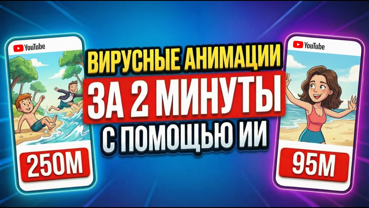 Создаю вирусный анимационный Shorts за 2 минуты