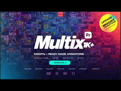 Multix - Transitions / Grids / Overlays / Wipes ( Premiere Pro Template ) ▶▷ Premiere Pro Trends ◁◀