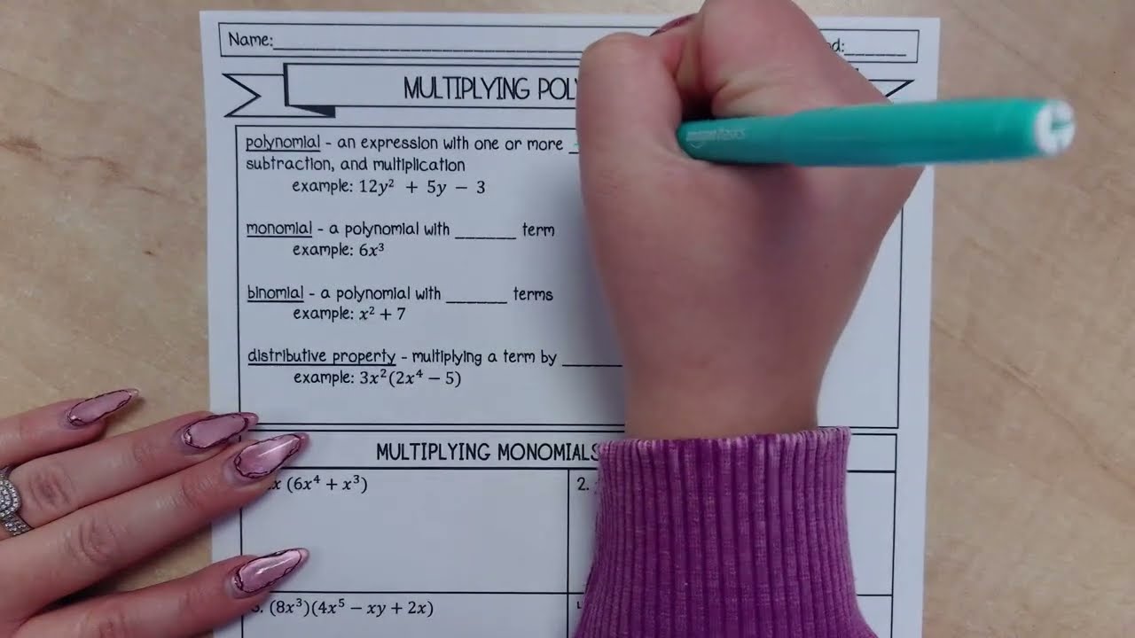 Умножение многочленов | Алгебра 1 | Математика с миссис Б.