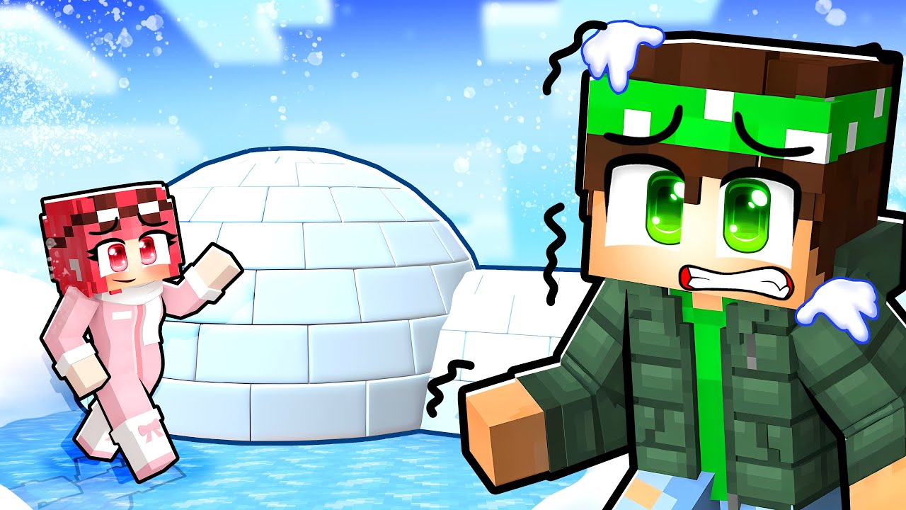 HO COSTRUITO UN IGLOO con PHERE PER SOPRAVVIVERE al FREDDO su MINECRAFT!