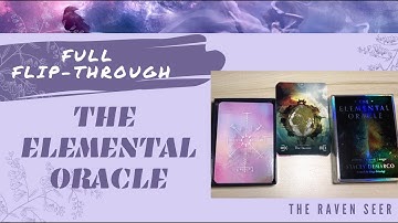 ELEMENTAL ORACLE CARDS: Full Flip-through! Holographic box, silver edging, gorgeous artworks! 💟💟 💟