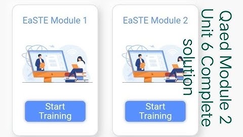 Qaed Module 2 Unit 6 Complete solution