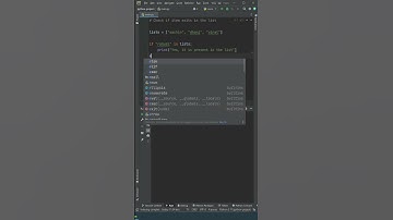 How To Check If An Item Exists In List In Python using pycharm #pythontask  #pythonshorts