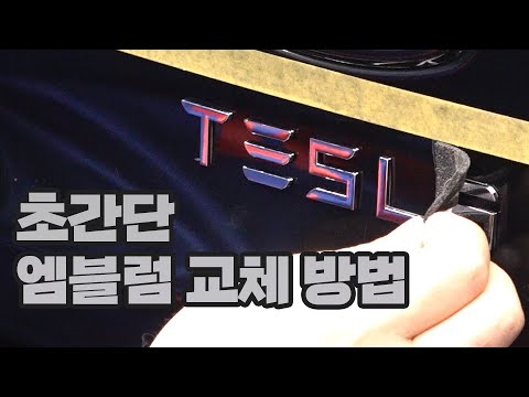 2만원에 테슬라 오너가 되었습니다 ㅣ <strong>엠블럼</strong> 교체 ㅣ