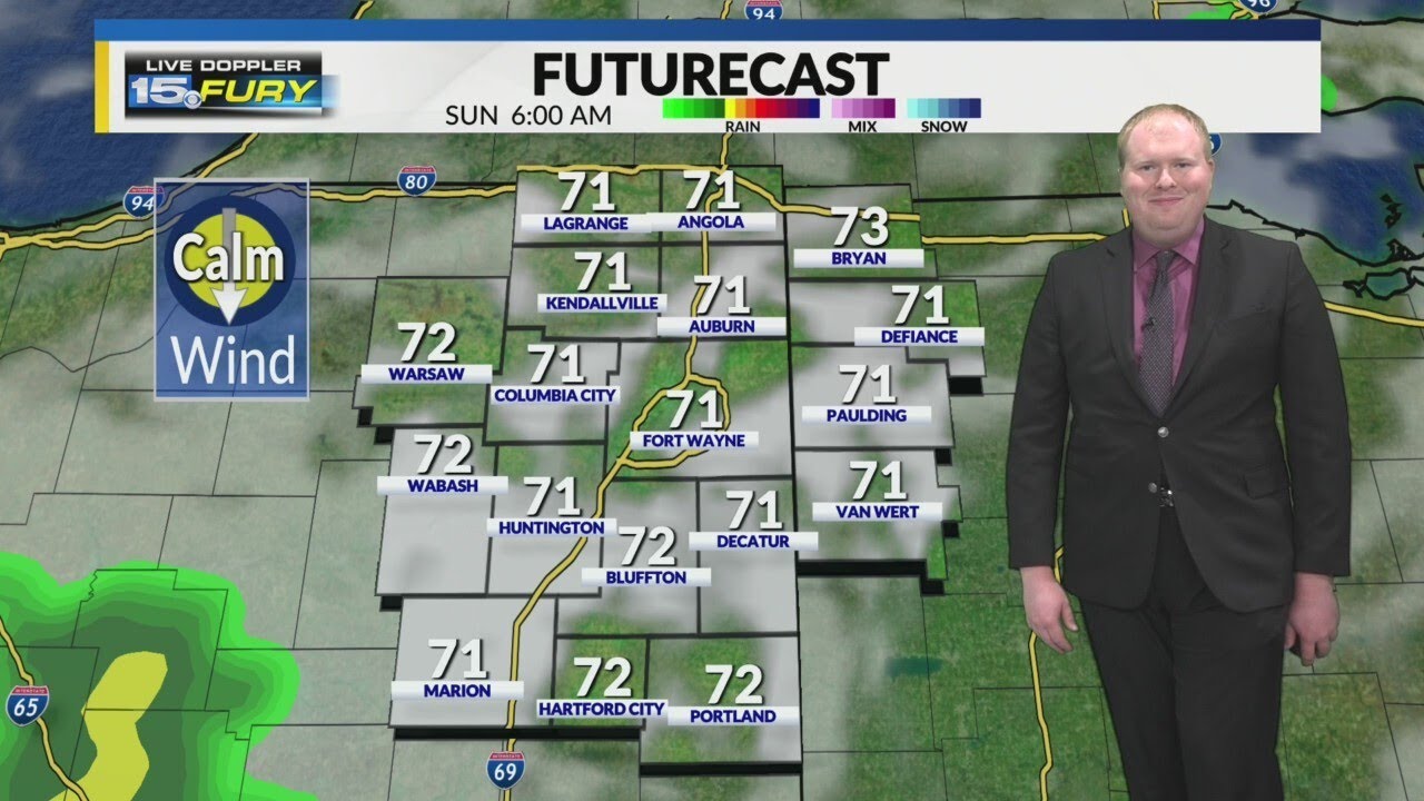 A hot and very muggy Sunday after early morning storms - YouTube