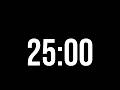 25 Minute Timer With Alarm ⏰ | Black Screen | No Music