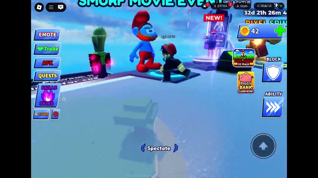 Today I tested the freeze power in blade ball