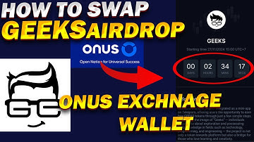 How to Swap GEEKS Airdrop on ONUS Exchange | Trade GEEKS on ONUS Exchange
