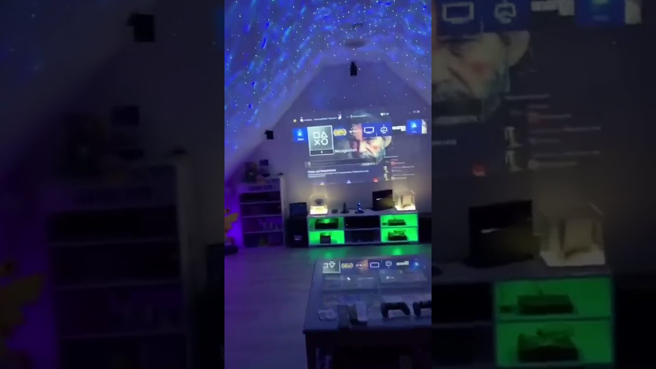 Insane attic gaming setup 