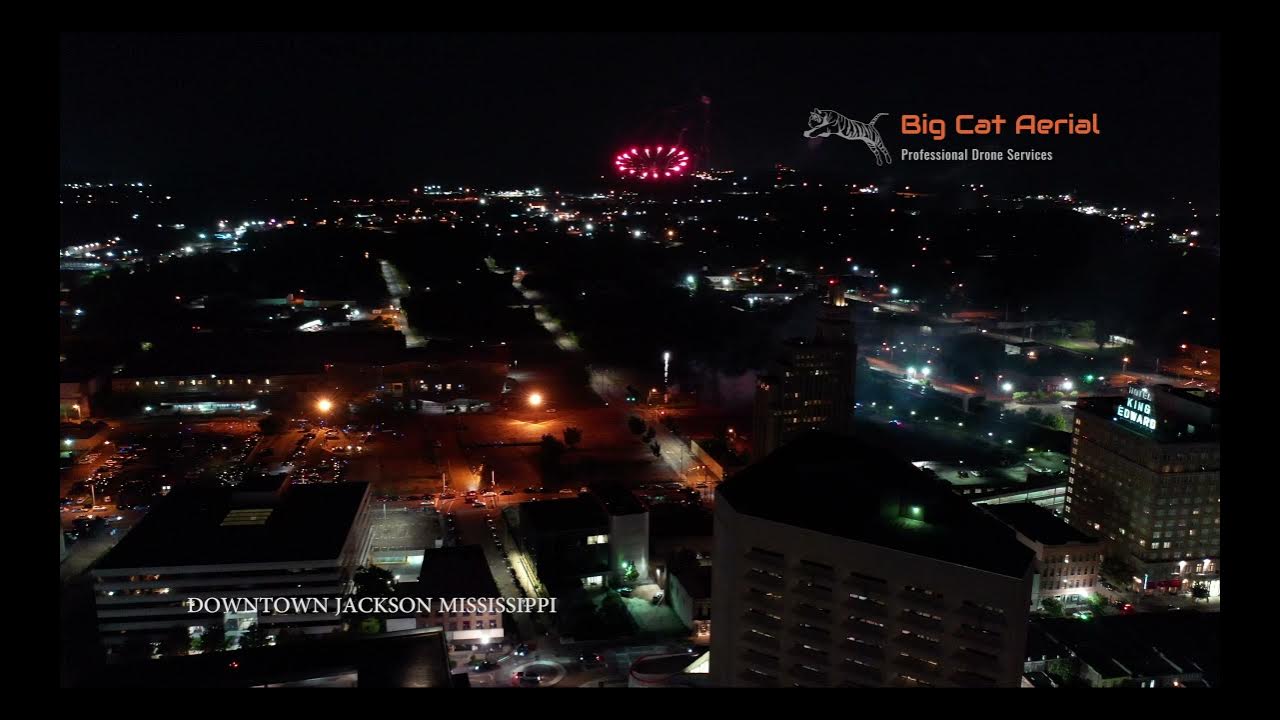 2021 Downtown Jackson Mississippi Fireworks Extravaganza 4K