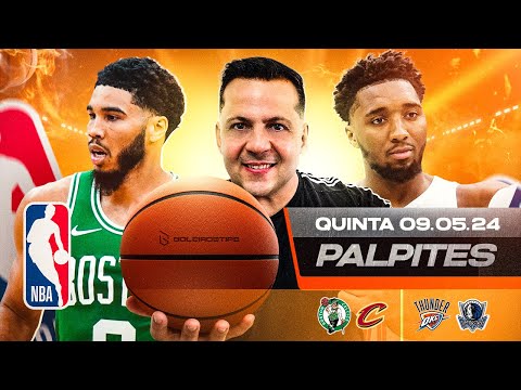 PALPITES DE NBA HOJE 09 05 2024 (QUINTA-FEIRA) MELHORES PALPITES DE BASQUETE + BILHETES PRONTOS