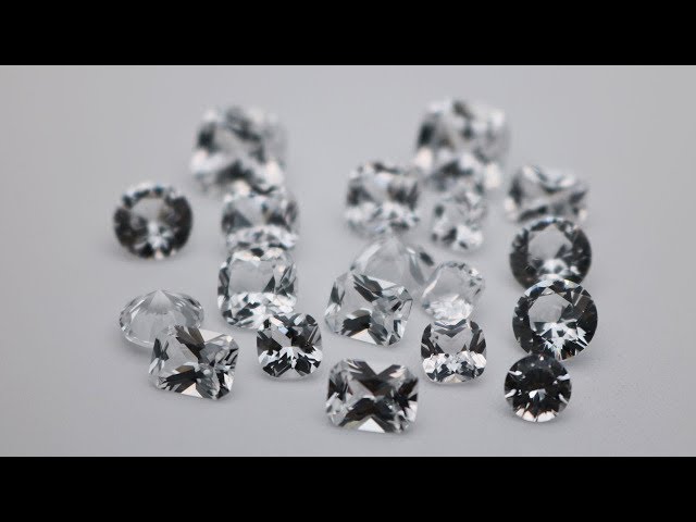Synthetic created White Sapphire Corundum Gemstones for sale