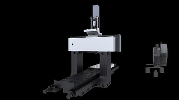SINO double column machining center 3D video