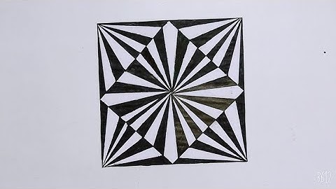 How to draw Geometric square Optical Illusion Art|Art challenge|3D trick Art on paper tutorial|#11
