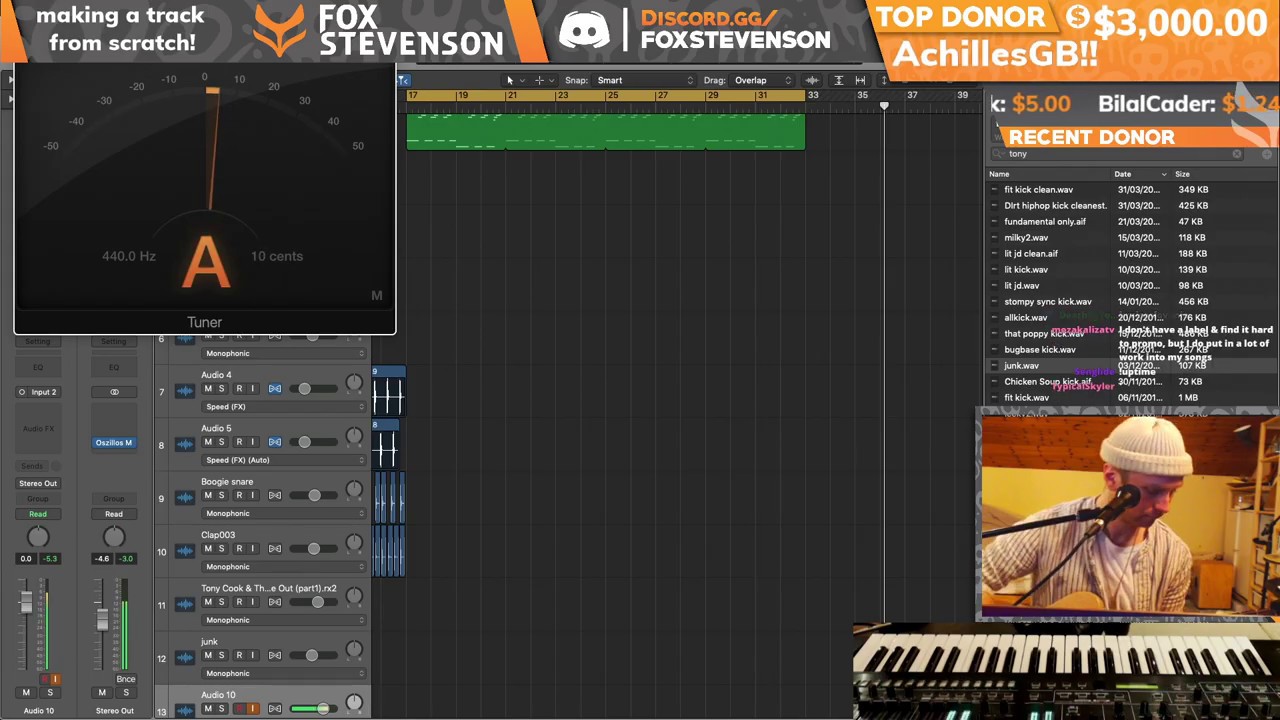 New Drum and Bass track from scratch Fox Stevenson Production Stream [Part 10] YouTube