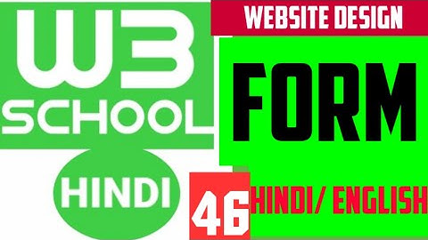 W3school in hindi :- FORM IN HTML/CSS / forms in HTML / websitedesign full tutorial in hindi #html