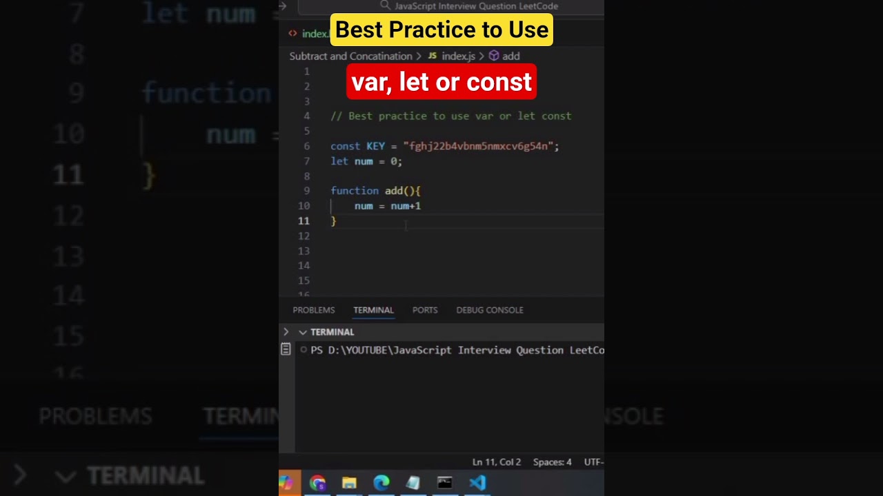 Best Practice to Use var, let or const javascript | javascript interview question 
