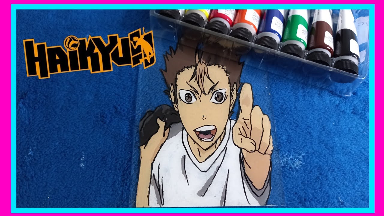 Anime Glass Painting Nishinoya Haikyuu YouTube