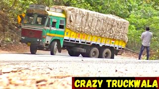 Giant Trucks on Ghat Road U Turn | Ghat road driving | Lorry videos | Truck videos | Crazy Truckwala