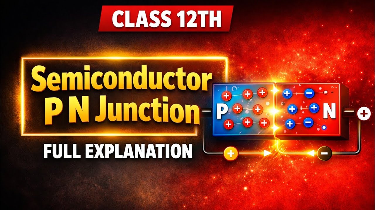 Semiconductor Physics Class 12 | PN Junction Formation, Semiconductor Devices & One Shot 