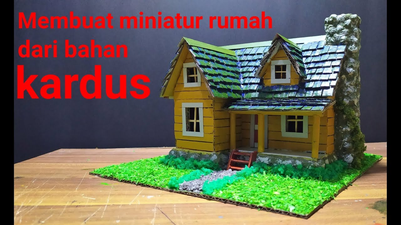 Membuat miniatur  rumah  dari  bahan kardus  cardboard YouTube