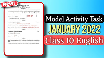 Class 10 English Model Activity Task January 2022| WBBSE| Activity Task 2022