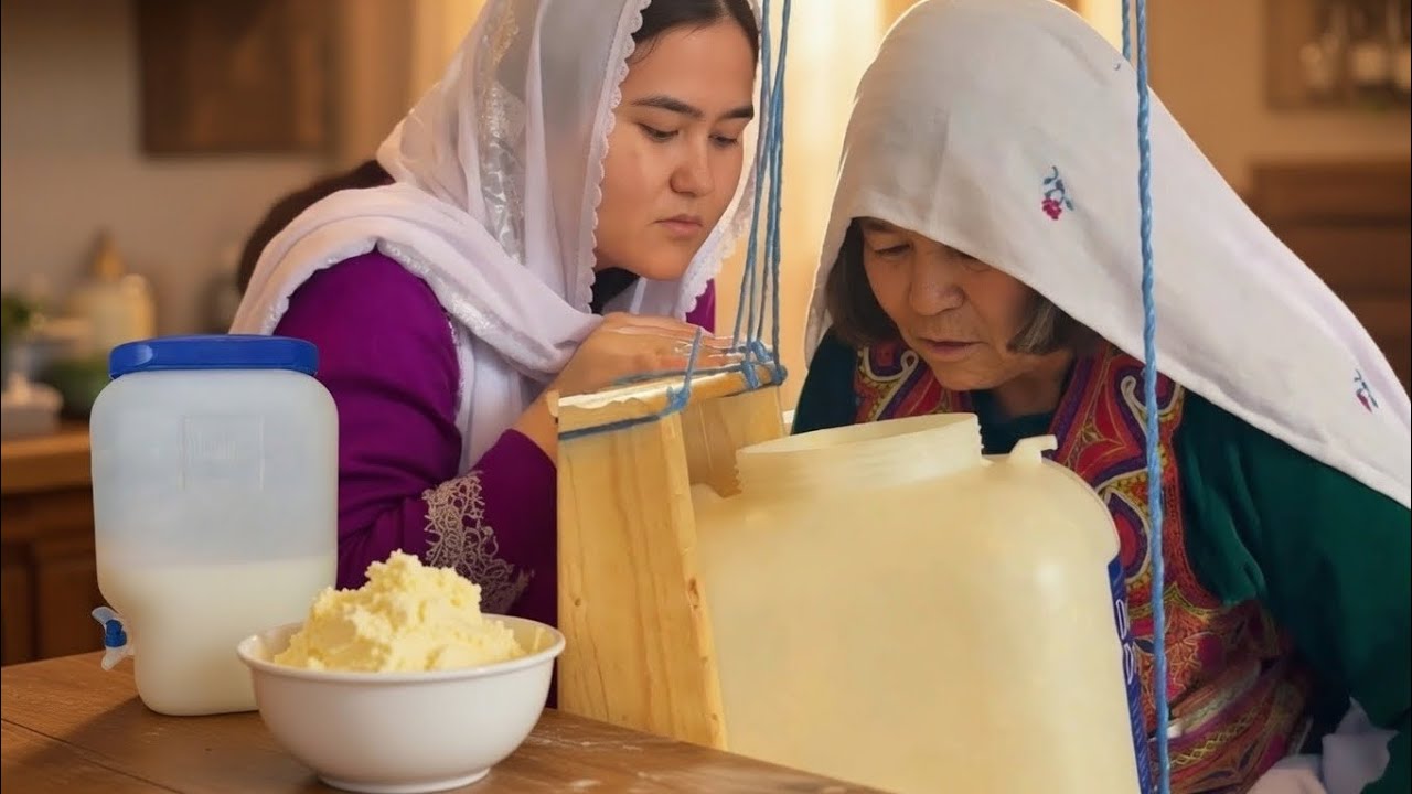Homemade Butter milk🥤 and Butter 🧈#homemade #cooking #villagelife ❤️🌿