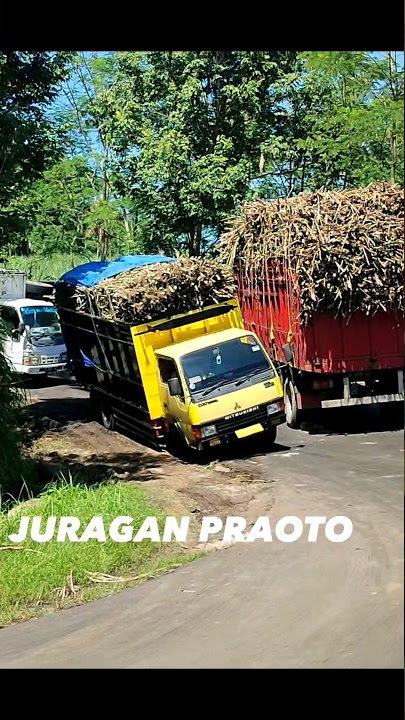 Detik2 truk tebu hampir nyusul guling, liat skillnya..