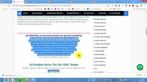 Lenovo Vive S3i Flash File MT6580 6.0 LCD Fix Hang Logo & Dead Recovery Stock Rom