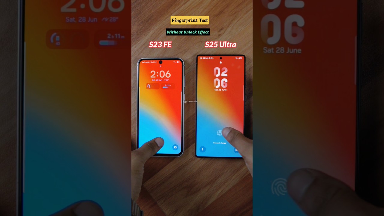 Samsung Galaxy S25 Ultra Vs S23 FE Fingerprint Test