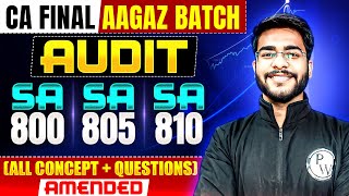 SA 800, SA 805 & SA 810 | CA Final Audit | Amended (All Concepts + Questions) | CA Hemant Somani