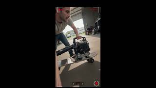 Man Builds Leaf blower powered Skateboard (So fast)