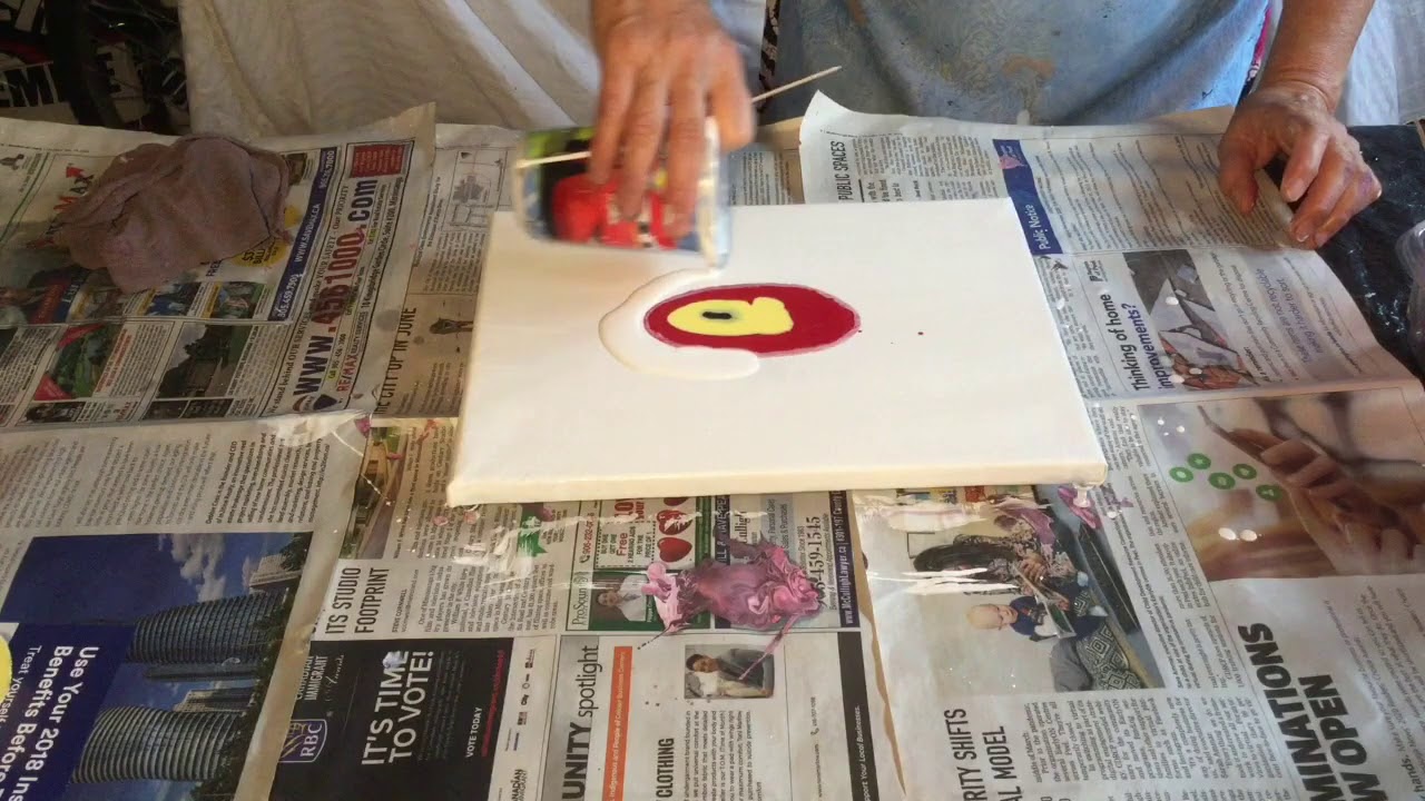 6 Dollarama material Acrylic painting Morning Glory YouTube