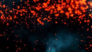 Glowing Orange Dancing Particles Visual