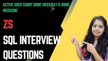 ZS SQL Interview Question| Active user count( some weekdays and weekends )#dataanalytics #data #sql