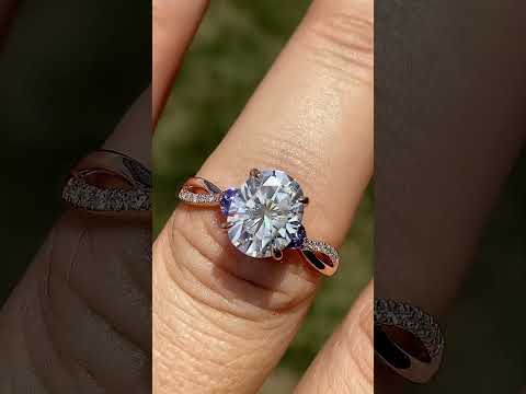 Split Shank Marquise and Oval Lab Grown Diamond Engagement Ring ring video