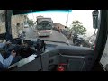 Bus drive, coastal cliff, italy 4K