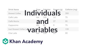 Dataset individuals and categorical variables