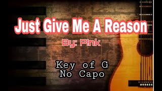 Just Give Me A Reason by P!nk play along with  Guitar Chords and Lyrics