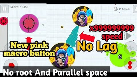 Agar.io mobile new red macro button tutorial NO ROOT NO LAG X99999 speed Macro button apk download