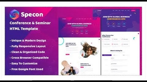 Specon - Conference & Seminar HTML Template | Themeforest Templates