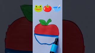 Satisfying Apple Coloring ASMR | 3 Color Markers 🍎✨