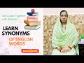 Learn synonyms in english words|learn synonyms of some english words