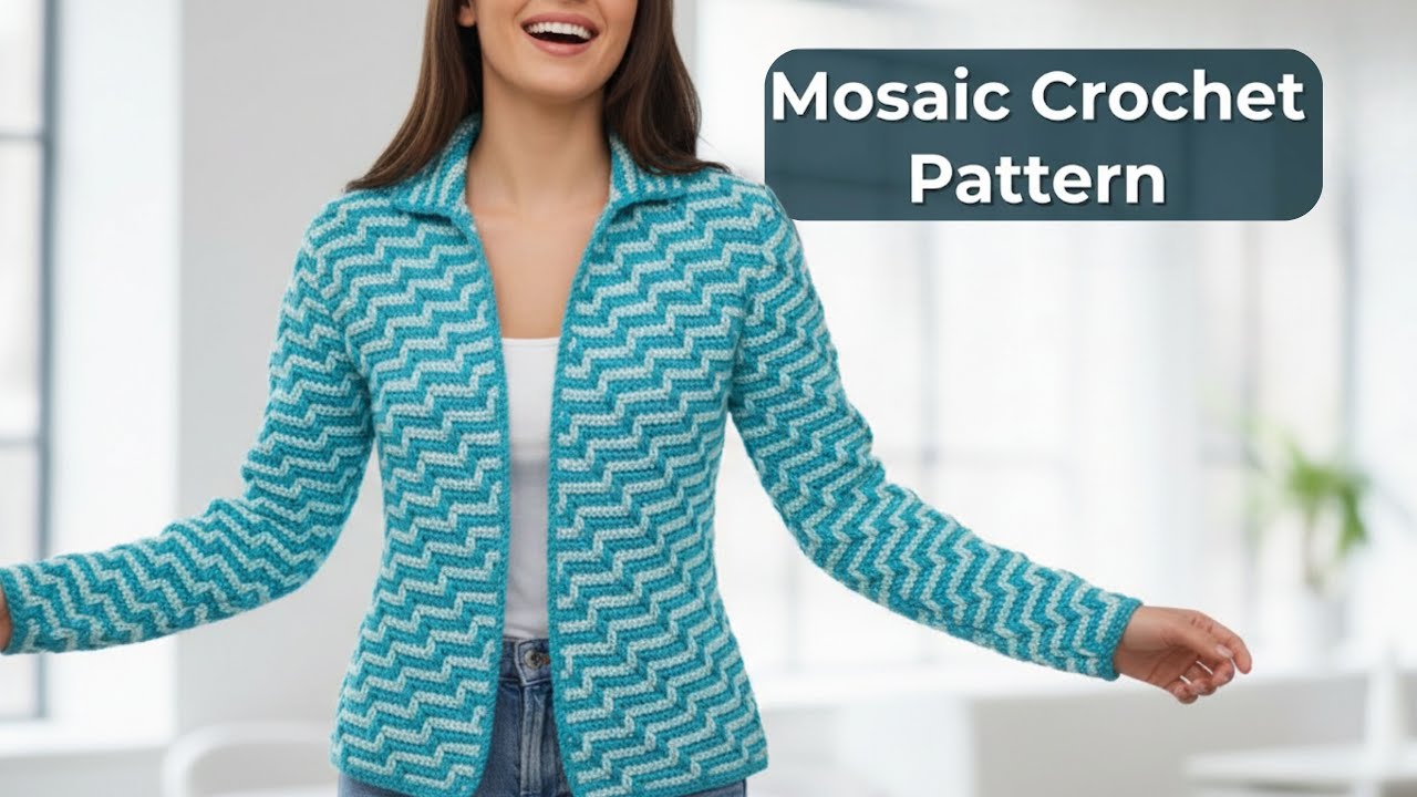 Herkes NEREDEN ALDIN Diyecek! 😱 Efsane Mozaik (Mosaic) TIĞ İŞİ Desen Yapımı 🧶✨