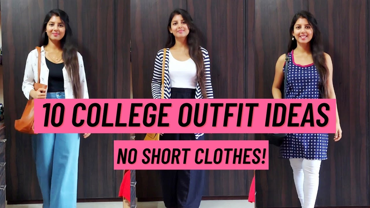 10 College Outfit Ideas (NO Short Clothes!) | College Lookbook | Ritu ...