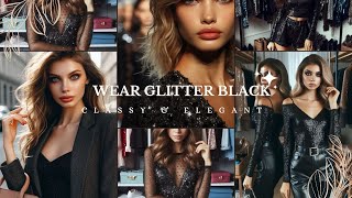 How to Mix and Match Glitter Black for Classy and Elegant look#outfitswear #fashion #outfits.