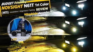 Novsight N61T Tricolor (H11) LED Fog lights REVIEW - Installation I Alignment I Road Testing [PH] by XtianC Vlogs 9,245 views 8 months ago 19 minutes