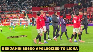 Benjamin Sesko Apologized To Lisandro Martinez After Failed To Score Vs Wolverhampton